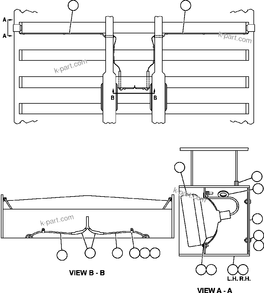 Komatsu parts book diagram for AFE59-BM 930E-4 S/N A30712 - A30714      CODELCO: HEADLIGHT/FOG LIGHT/SERVICE LIGHT