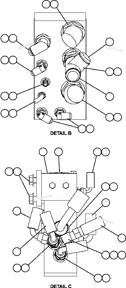 Komatsu parts book diagram for AFE59-BM 930E-4 S/N A30712 - A30714      CODELCO: REAR AXLE HYDRAULIC PIPING ( 1/2)