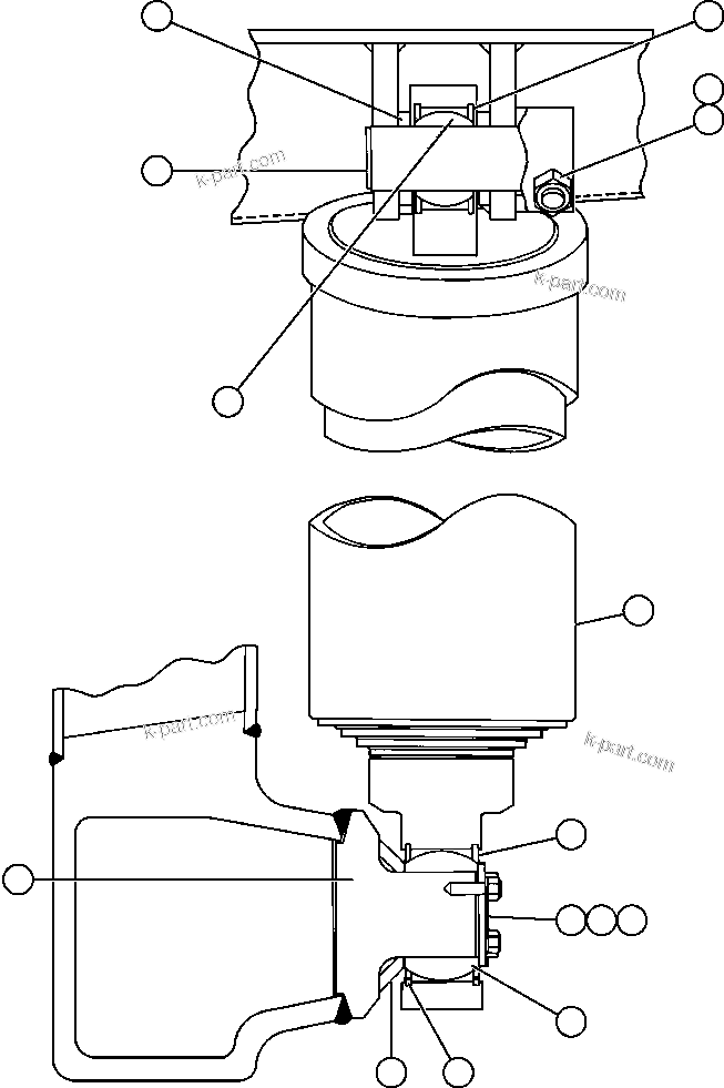 Komatsu parts book diagram for AFE59-BM 930E-4 S/N A30712 - A30714      CODELCO: HOIST CYLINDER & PIPING