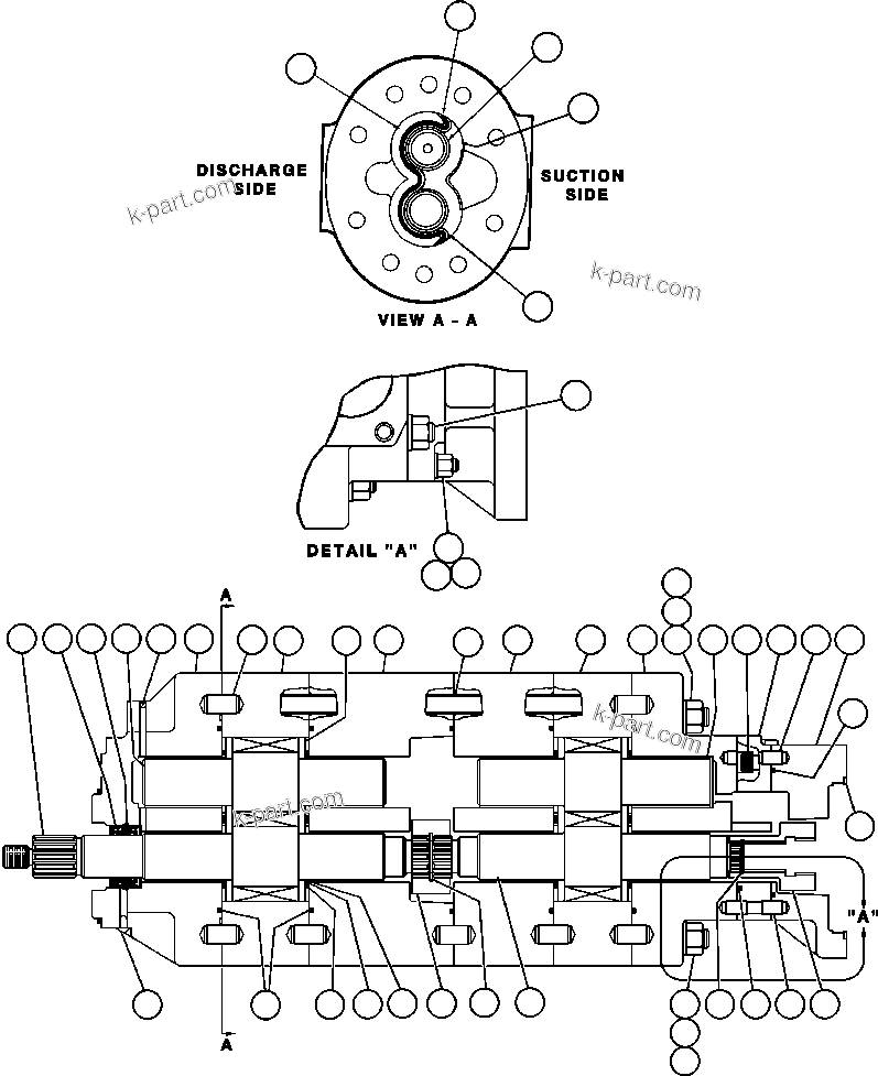Komatsu parts book diagram for AFE59-BM 930E-4 S/N A30712 - A30714      CODELCO: HOIST PUMP INSTALLATION
