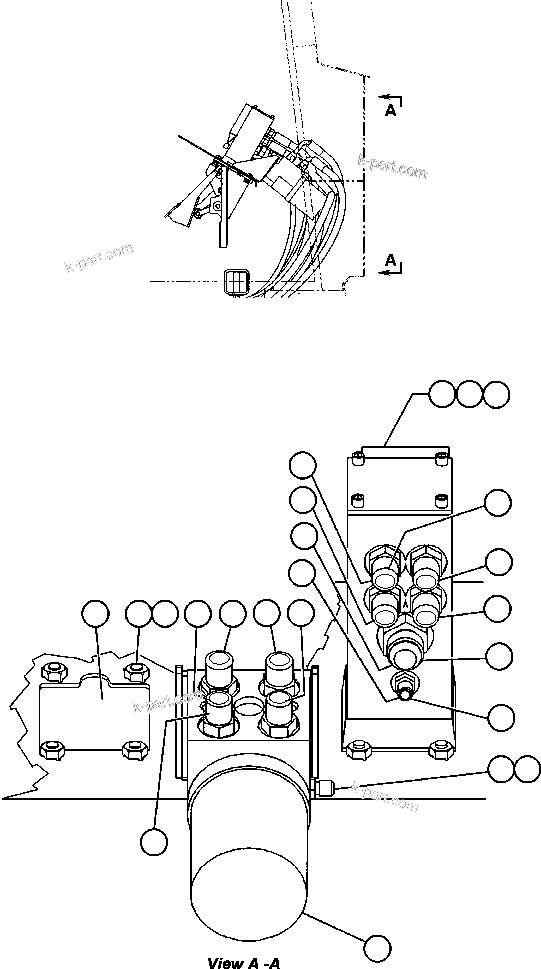 Komatsu parts book diagram for AFE59-BM 930E-4 S/N A30712 - A30714      CODELCO: HYDRAULIC FILTER (HOIST/BRAKE COOLING) (EH1241)