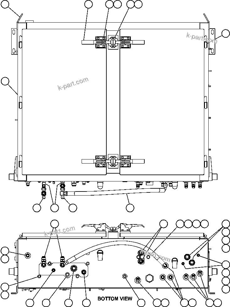 Komatsu parts book diagram for AFE59-BM 930E-4 S/N A30712 - A30714      CODELCO: BRAKE CABINET/CAB PIPING