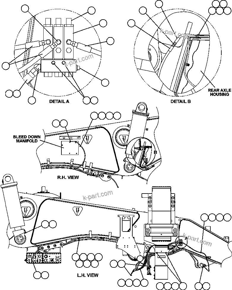 Komatsu parts book diagram for AFE59-BM 930E-4 S/N A30712 - A30714      CODELCO: AUTOMATIC LUBRICATION SYSTEM ( 1/2)