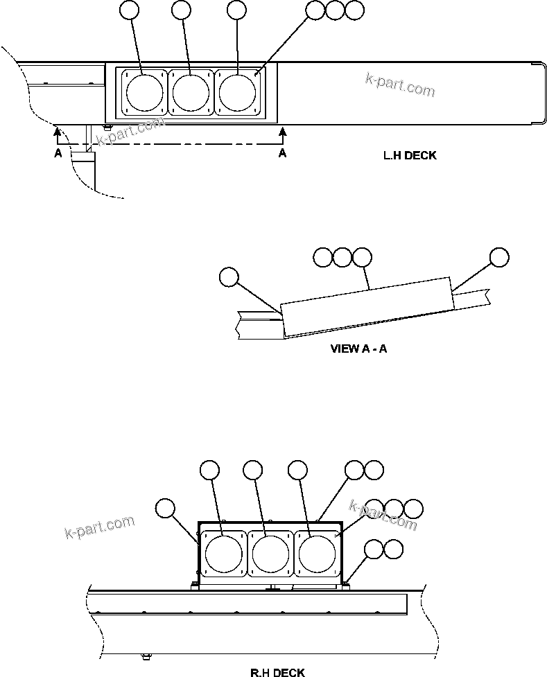 Komatsu parts book diagram for AFE59-BM 930E-4 S/N A30712 - A30714      CODELCO: JUNCTION BOX ASSEMBLY - REAR (EK1413)