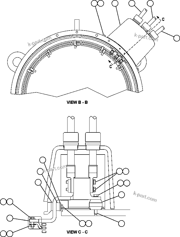 Komatsu parts book diagram for AFE59-BM 930E-4 S/N A30712 - A30714      CODELCO: ALTERNATOR - TERTIARY CONNECTION