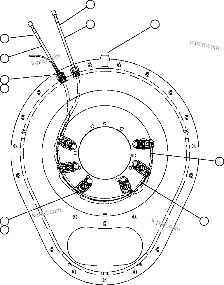Komatsu parts book diagram for AFE59-BM 930E-4 S/N A30712 - A30714      CODELCO: ALTERNATOR - MAIN ELECTRICAL CONNECTION
