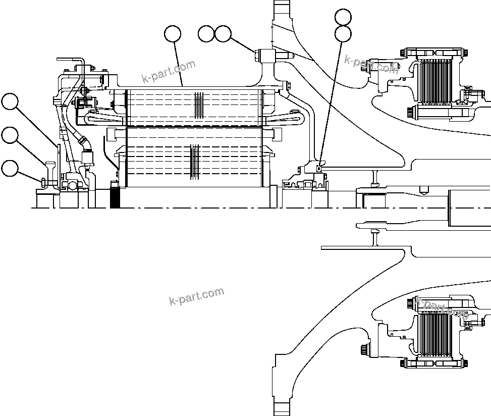 Komatsu parts book diagram for AFE59-BM 930E-4 S/N A30712 - A30714      CODELCO: BLOWER MOTOR (FIELD INSTALLATION) (XA4146)