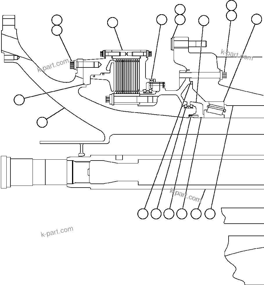 Komatsu parts book diagram for AFE59-BM 930E-4 S/N A30712 - A30714      CODELCO: WHEEL MOTOR ASSEMBLY (PC2336)