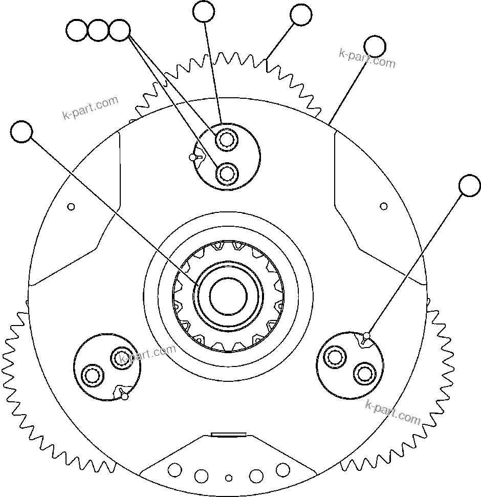Komatsu parts book diagram for AFE59-BM 930E-4 S/N A30712 - A30714      CODELCO: TRANSMISSION, MOTORIZED WHEEL  2/2 (GE1825)