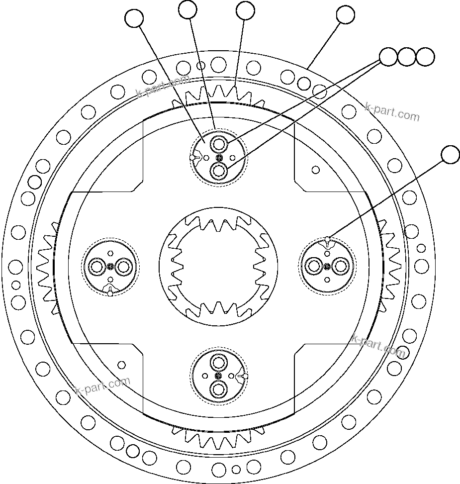 Komatsu parts book diagram for AFE59-BM 930E-4 S/N A30712 - A30714      CODELCO: CARRIER ASSEMBLY - HIGH SPEED (GE1315)
