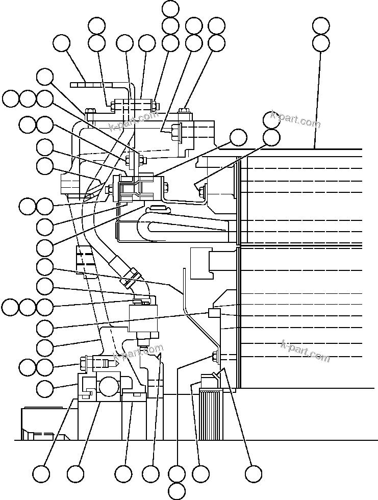 Komatsu parts book diagram for AFE59-BM 930E-4 S/N A30712 - A30714      CODELCO: CARRIER ASSEMBLY - LOW SPEED (GE1494)