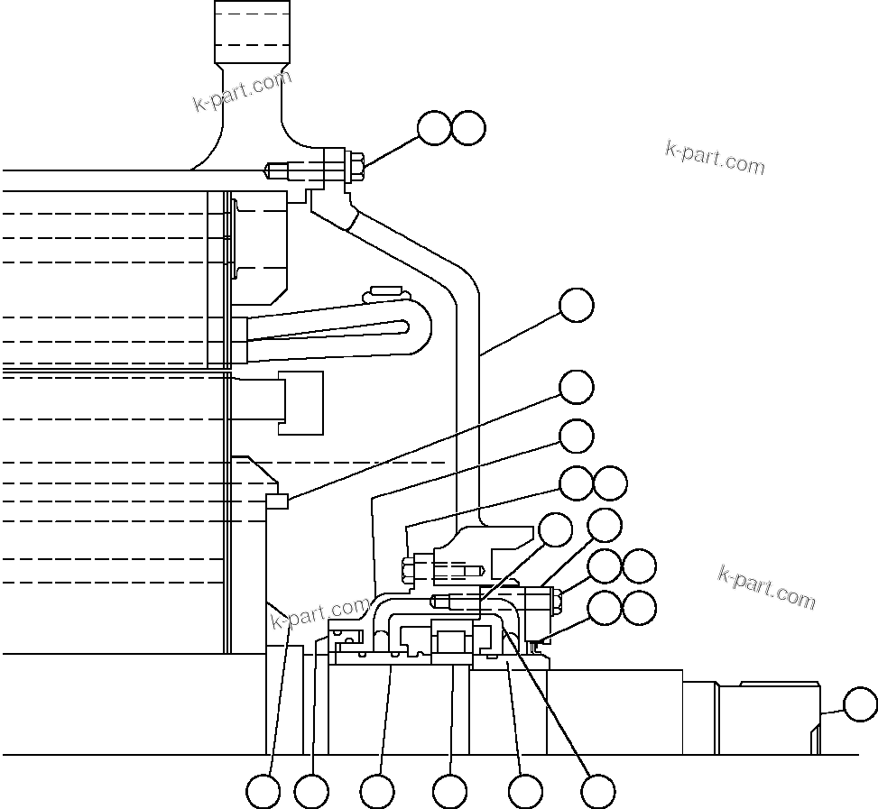 Komatsu parts book diagram for AFE59-BM 930E-4 S/N A30712 - A30714      CODELCO: MOTOR ASSEMBLY - WHEEL 1/2 (GE0053)