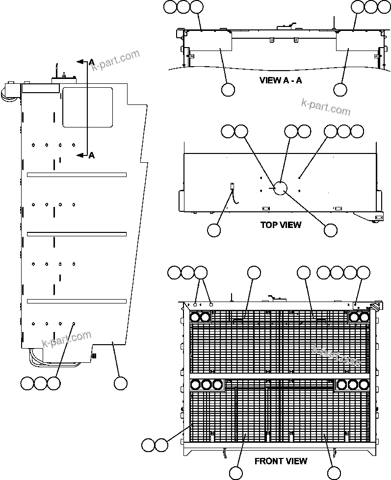 Komatsu parts book diagram for AFE59-BR 930E-4 S/N A30742     FORDING: GRILLE INSTALLATION