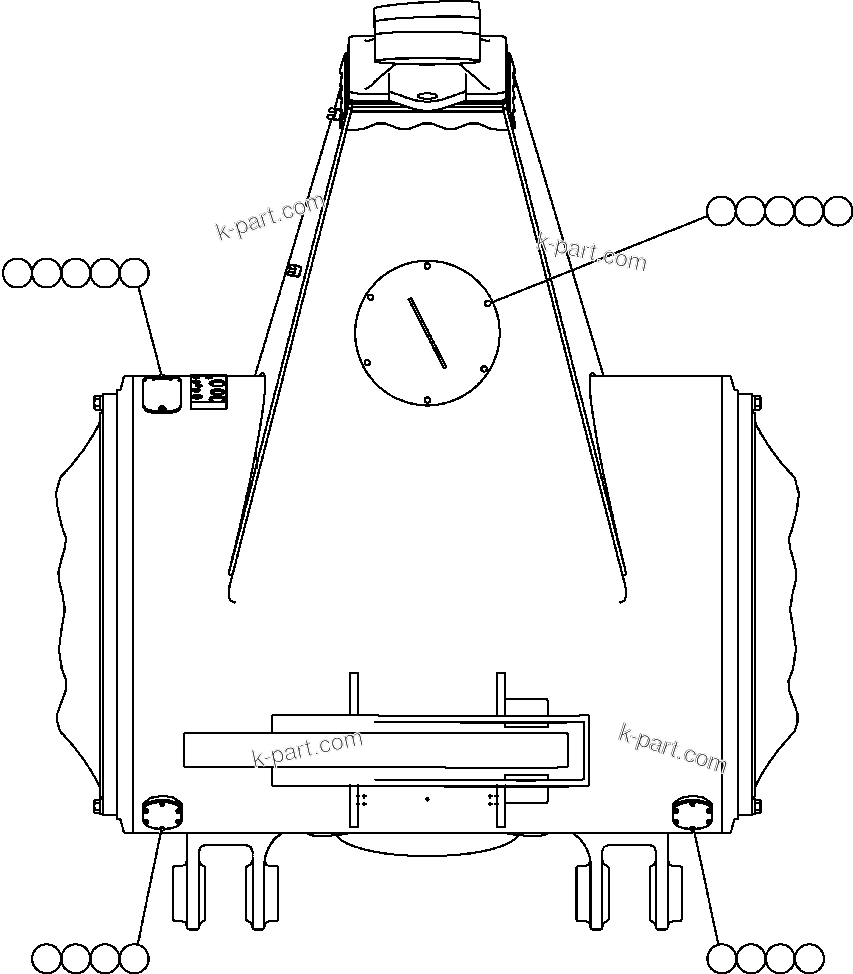 Komatsu parts book diagram for AFE59-BR 930E-4 S/N A30742     FORDING: REAR AXLE HATCH COVERS