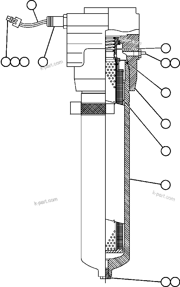 Komatsu parts book diagram for AFE59-BR 930E-4 S/N A30742     FORDING: HYDRAULIC FILTER ASSEMBLY (STEERING) (EH1242)