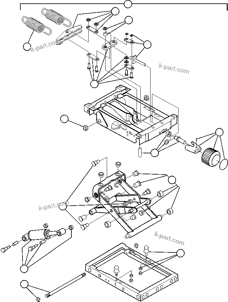 Komatsu parts book diagram for AFE59-BR 930E-4 S/N A30742     FORDING: PASSENGER SEAT ASSEMBLY  5/6 (PC2371)