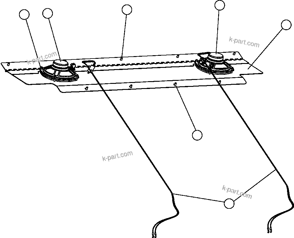 Komatsu parts book diagram for AFE59-BR 930E-4 S/N A30742     FORDING: REAR SPEAKER INSTALLATION