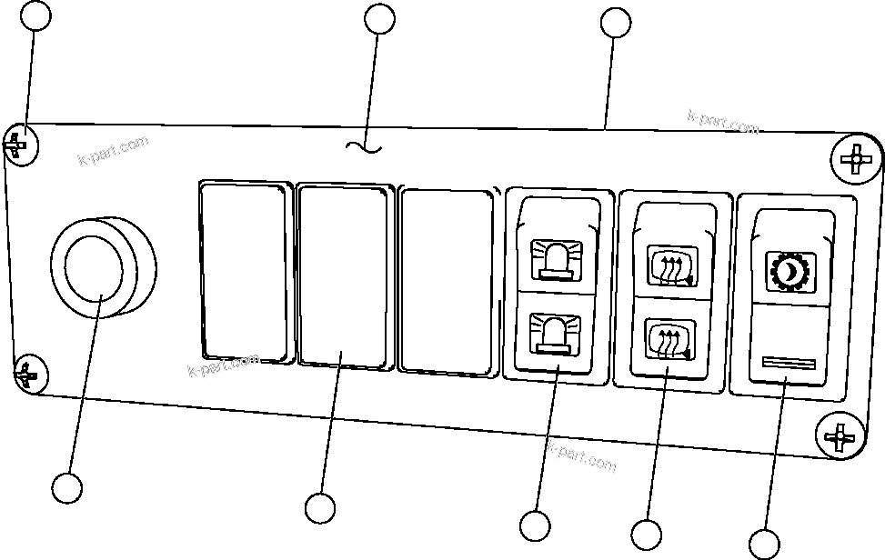 Komatsu parts book diagram for AFE59-BR 930E-4 S/N A30742     FORDING: LOWER R.H. DASH MODULE
