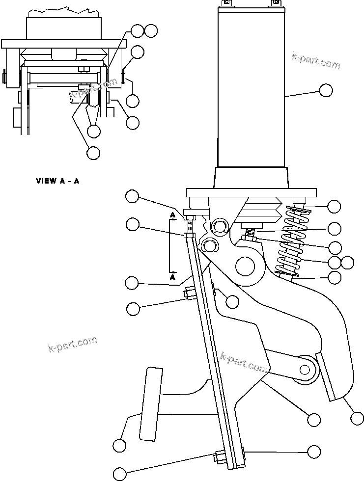 Komatsu parts book diagram for AFE59-BR 930E-4 S/N A30742     FORDING: RETARD/BRAKE VALVE ASSEMBLY (PC1955)