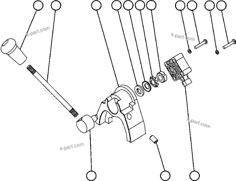 Komatsu parts book diagram for AFE59-BR 930E-4 S/N A30742     FORDING: RETARDER LEVER ASSEMBLY (EK9211)