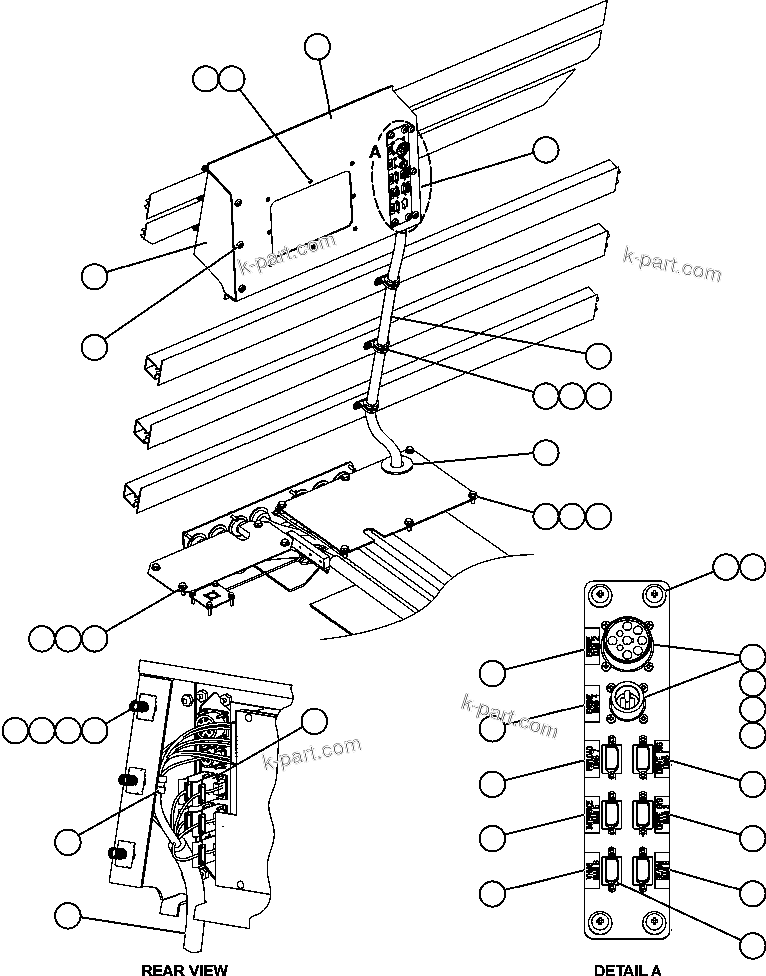 Komatsu parts book diagram for AFE59-BR 930E-4 S/N A30742     FORDING: D.I.D. PANEL INSTALLATION