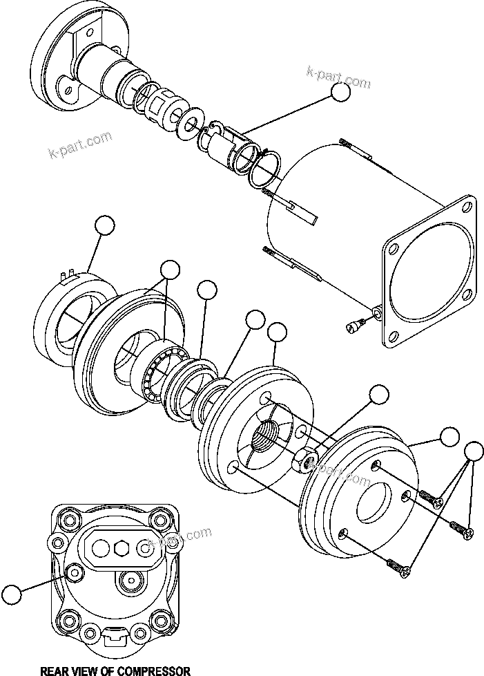 Komatsu parts book diagram for AFE59-BR 930E-4 S/N A30742     FORDING: AIR CONDITIONING COMPRESSOR (PC1816)