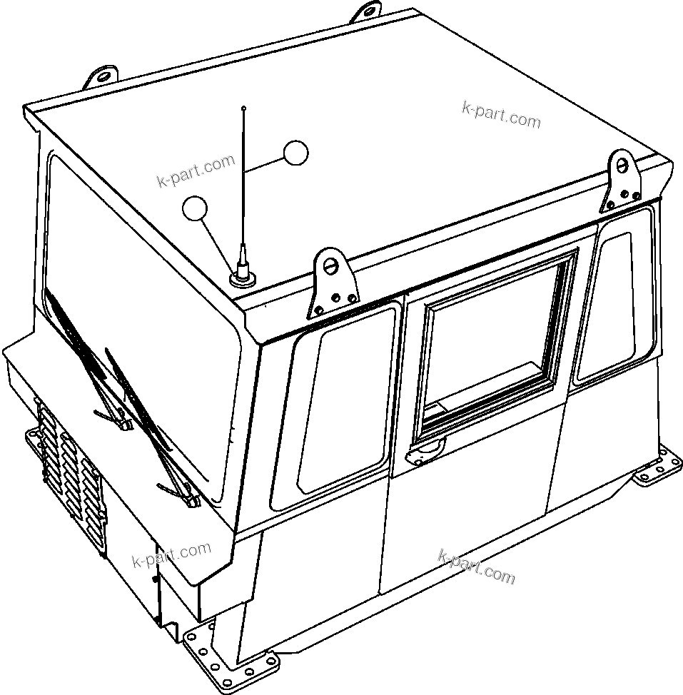 Komatsu parts book diagram for AFE59-BR 930E-4 S/N A30742     FORDING: ORBCOMM CAB INSTALLATION