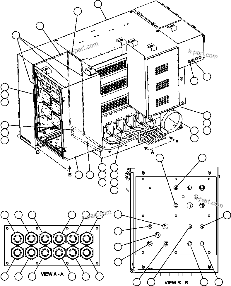 Komatsu parts book diagram for AFE59-BR 930E-4 S/N A30742     FORDING: CONTROL CABINETS & EXTERNAL WIRING