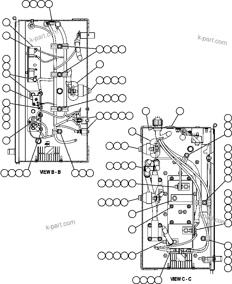 Komatsu parts book diagram for AFE59-BR 930E-4 S/N A30742     FORDING: BATTERY DISCONNECT BOX  2/2