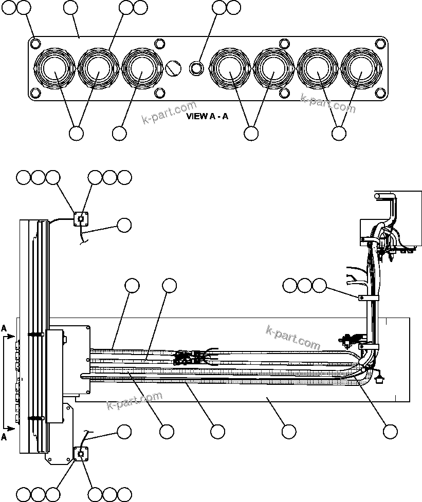 Komatsu parts book diagram for AFE59-BR 930E-4 S/N A30742     FORDING: CAB CONNECTOR PLATE & WIRING