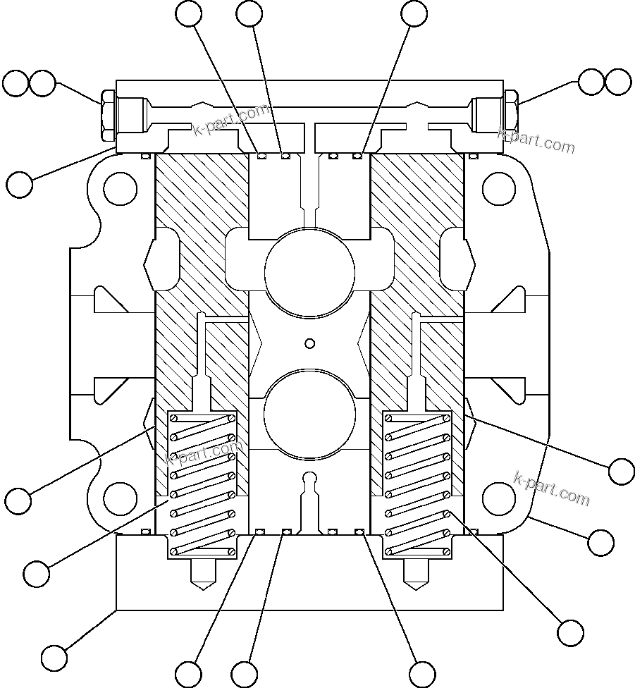 Komatsu parts book diagram for AFE59-BR 930E-4 S/N A30742     FORDING: SPOOL SECTION ASSEMBLY - TANK (BF3050)