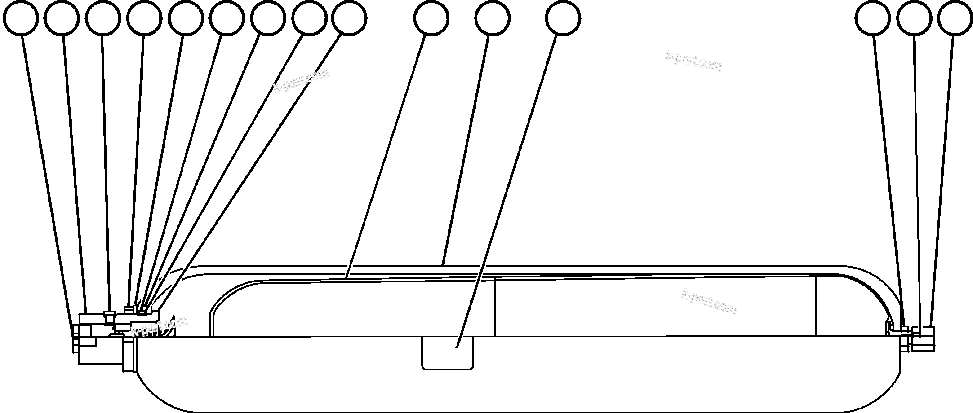 Komatsu parts book diagram for AFE59-BR 930E-4 S/N A30742     FORDING: ACCUMULATOR ASSEMBLY - 10 GAL. (PC1116)