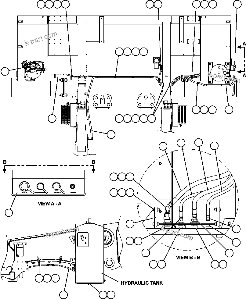 Komatsu parts book diagram for AFE59-BR 930E-4 S/N A30742     FORDING: SERVICE CENTER - R.H.