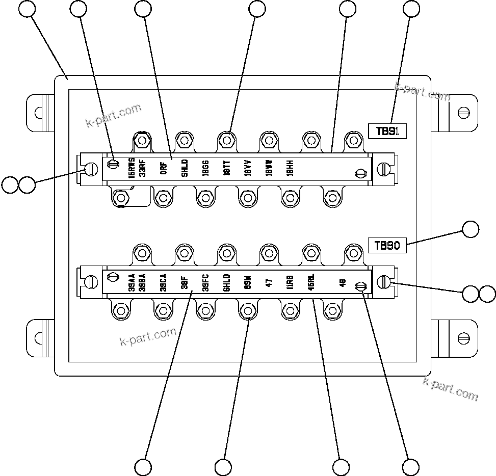 Komatsu parts book diagram for AFE59-BR 930E-4 S/N A30742     FORDING: JUNCTION BOX ASSEMBLY - R.H. (EK5824)