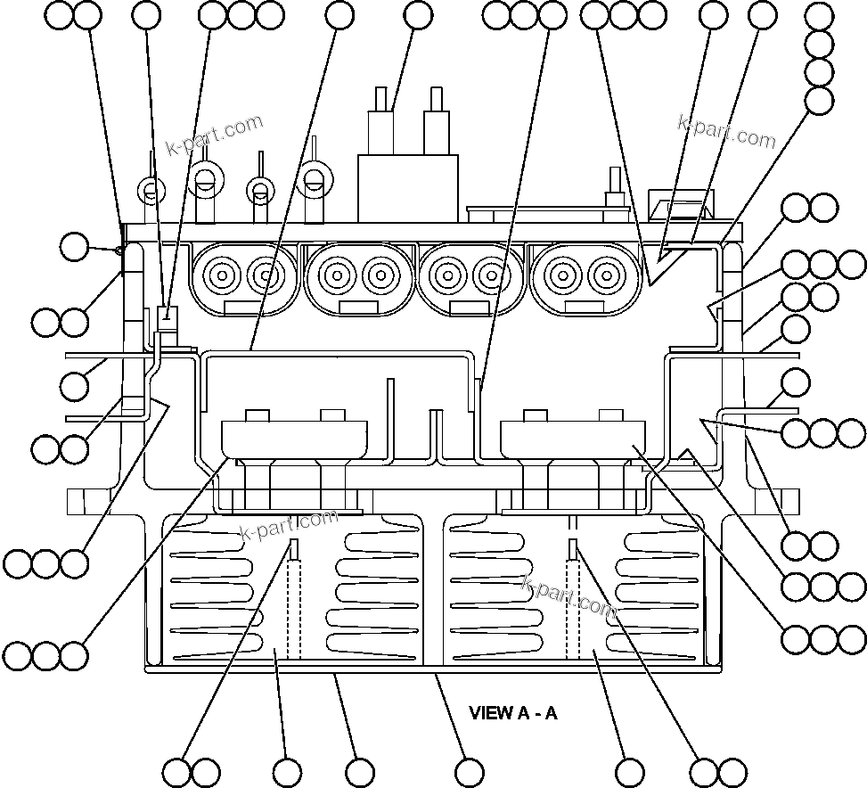 Komatsu parts book diagram for AFE59-BR 930E-4 S/N A30742     FORDING: PANEL - A.F.S.E.  2/2 (GE0858)