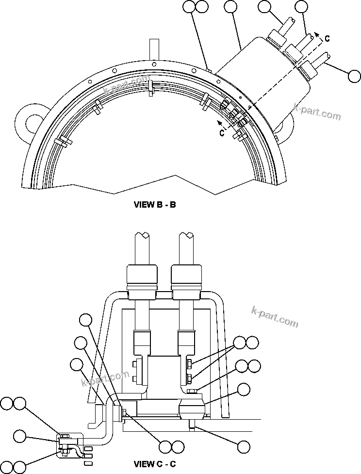 Komatsu parts book diagram for AFE59-BR 930E-4 S/N A30742     FORDING: ALTERNATOR - MAIN ELECTRICAL CONNECTION