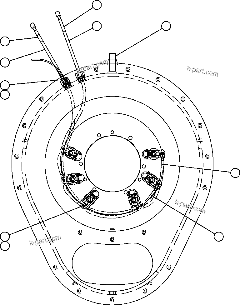 Komatsu parts book diagram for AFE59-BR 930E-4 S/N A30742     FORDING: ALTERNATOR - FIELD CONNECTOR (BRUSH HOLDER)