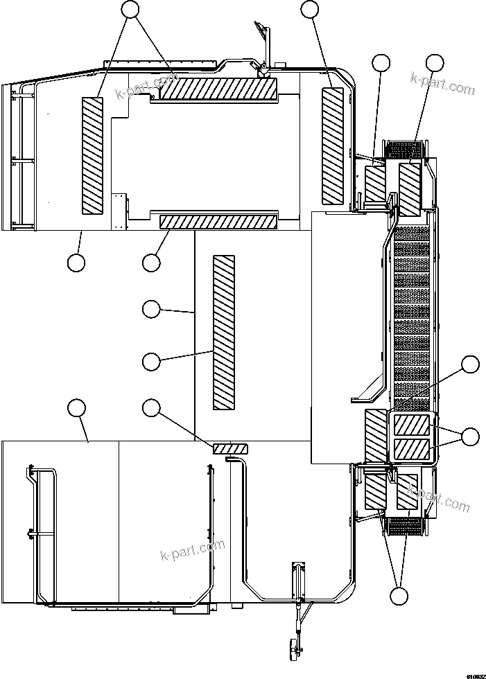 Komatsu parts book diagram for AFE59-CY 930E-4 S/N A30990 & A30991    HYCROFT: DECK SECTIONS & SAFETY WALKS