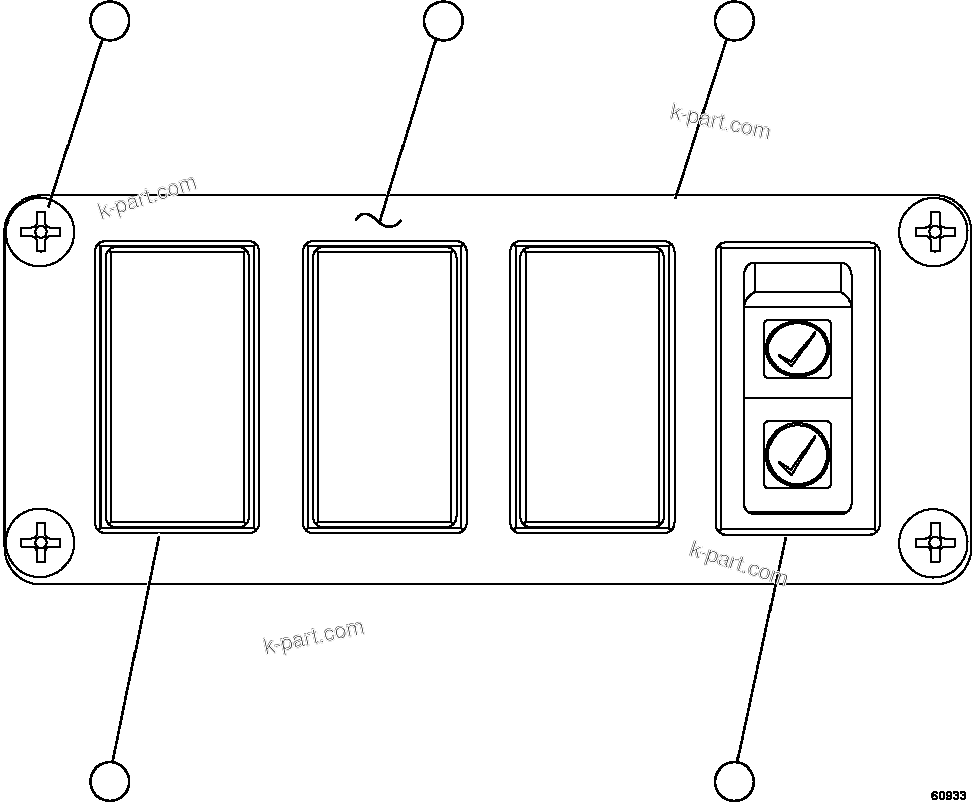 Komatsu parts book diagram for AFE59-CY 930E-4 S/N A30990 & A30991    HYCROFT: UPPER L.H. DASH MODULE