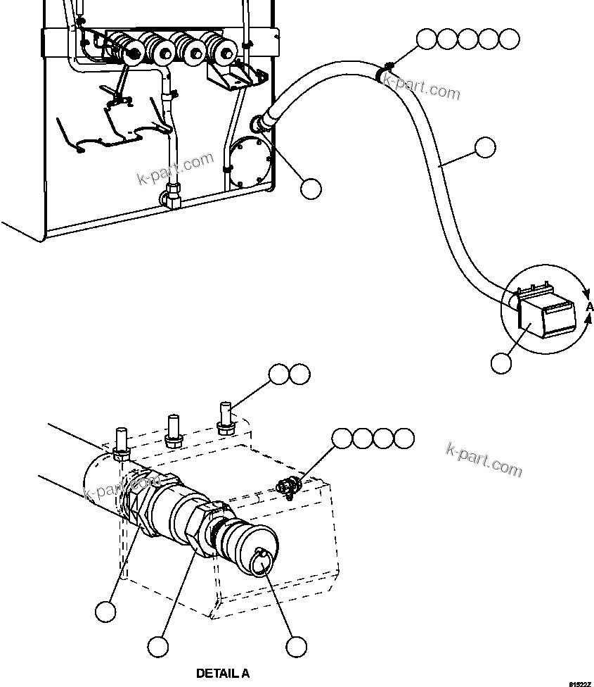 Komatsu parts book diagram for AFE59-CY 930E-4 S/N A30990 & A30991    HYCROFT: FUEL TANK QUICK FILL