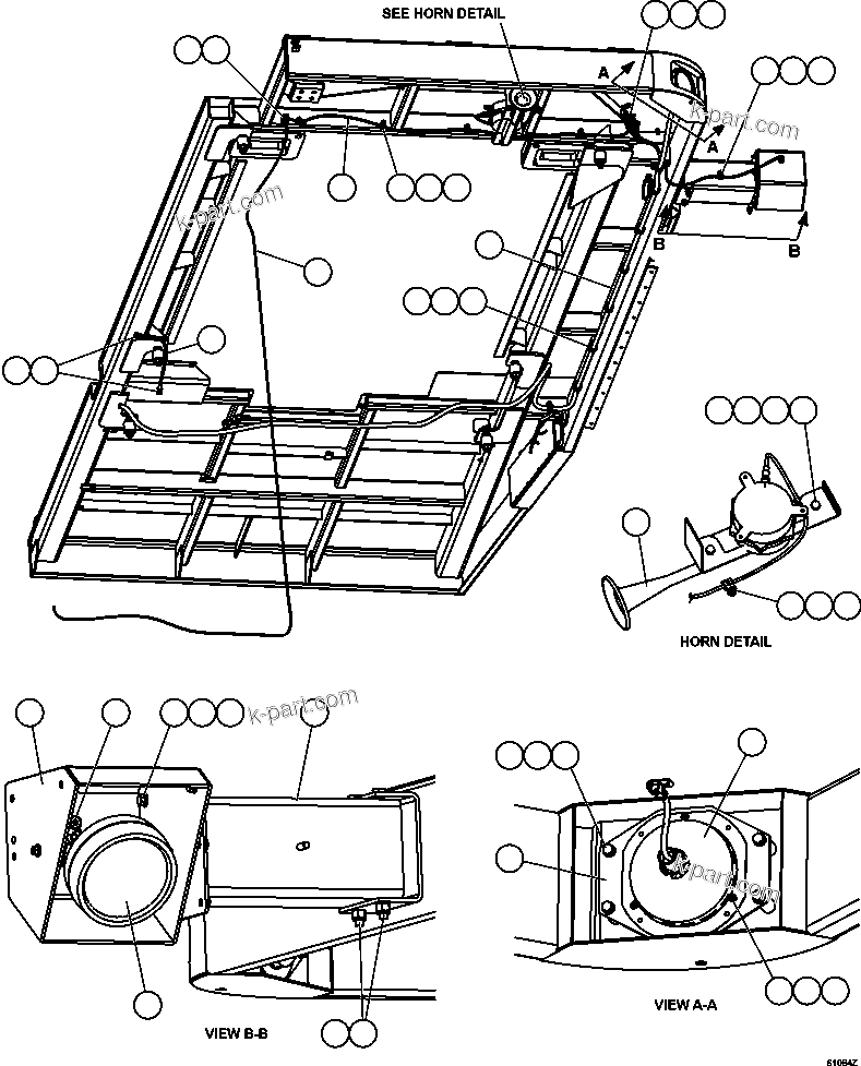 Komatsu parts book diagram for AFE59-CY 930E-4 S/N A30990 & A30991    HYCROFT: L.H. DECK ELECTRICAL GROUP