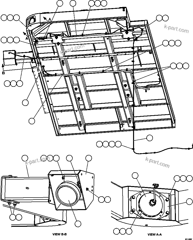 Komatsu parts book diagram for AFE59-CY 930E-4 S/N A30990 & A30991    HYCROFT: R.H. DECK ELECTRICAL GROUP