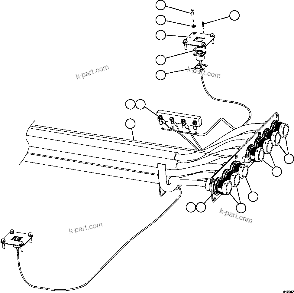 Komatsu parts book diagram for AFE59-CY 930E-4 S/N A30990 & A30991    HYCROFT: CAB ELECTRICAL WIRING   2/2