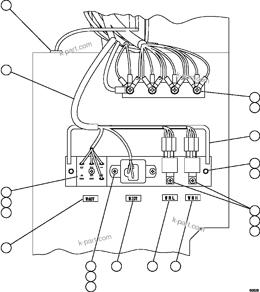 Komatsu parts book diagram for AFE59-CY 930E-4 S/N A30990 & A30991    HYCROFT: WIPER/WASHER TIMER DELAY MODULES