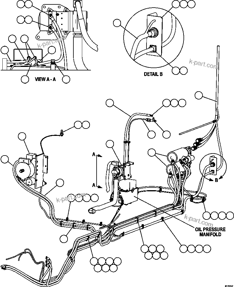 Komatsu parts book diagram for AFE59-CY 930E-4 S/N A30990 & A30991    HYCROFT: ENGINE WIRING