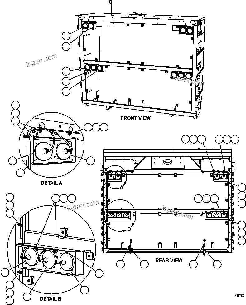 Komatsu parts book diagram for AFE59-CY 930E-4 S/N A30990 & A30991    HYCROFT: HEADLIGHT/FOG LIGHT