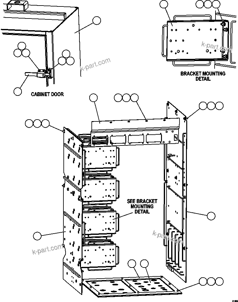 Komatsu parts book diagram for AFE59-CY 930E-4 S/N A30990 & A30991    HYCROFT: AUXILIARY CONTROL CABINET