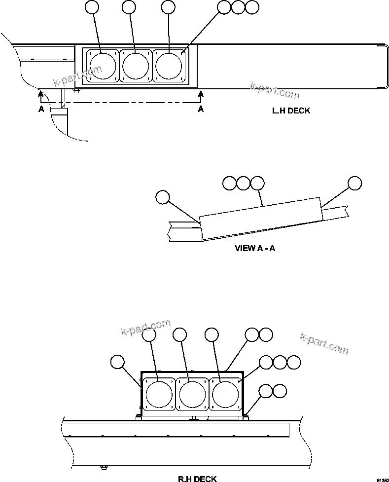Komatsu parts book diagram for AFE59-CY 930E-4 S/N A30990 & A30991    HYCROFT: PAYLOAD METER III - INDICATOR LIGHTS