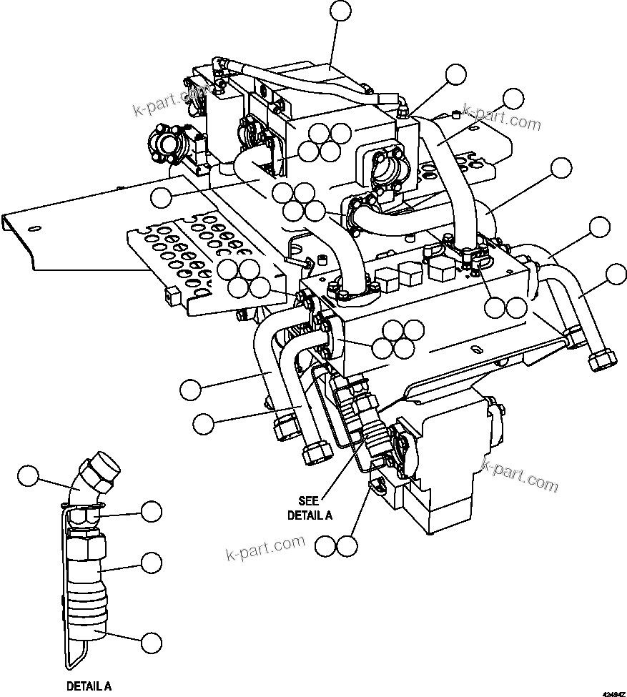 Komatsu parts book diagram for AFE59-CY 930E-4 S/N A30990 & A30991    HYCROFT: PUMP MODULE   1/3