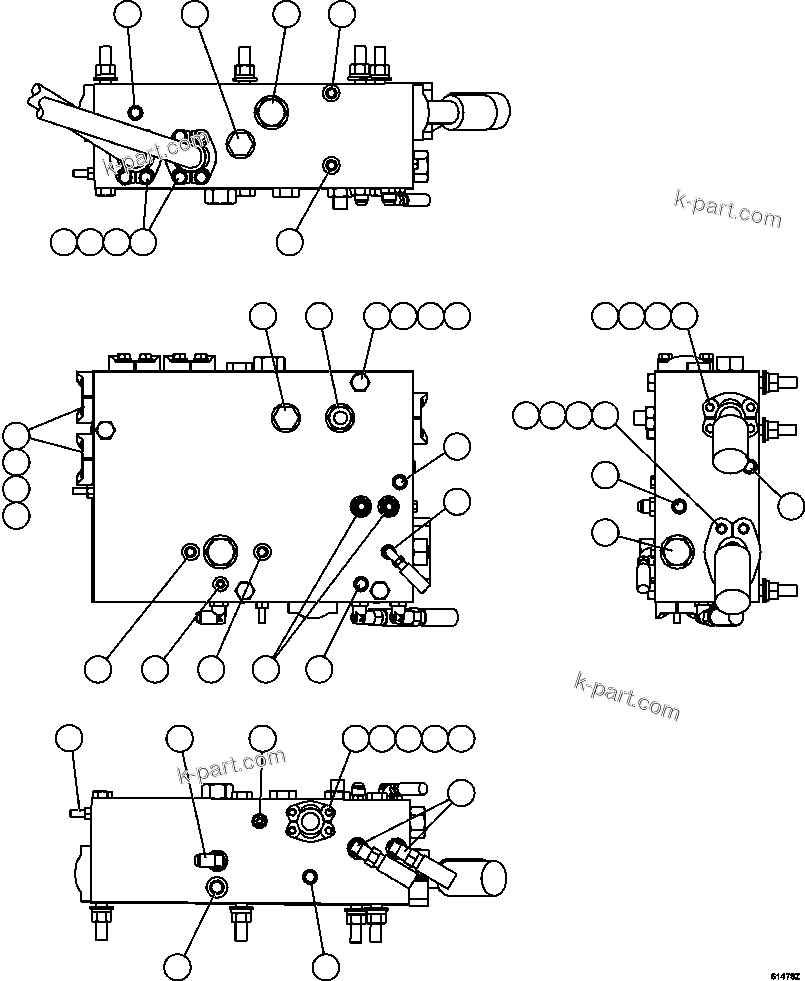 Komatsu parts book diagram for AFE59-CY 930E-4 S/N A30990 & A30991    HYCROFT: BLEED DOWN MANIFOLD PIPING & INSTALLATION